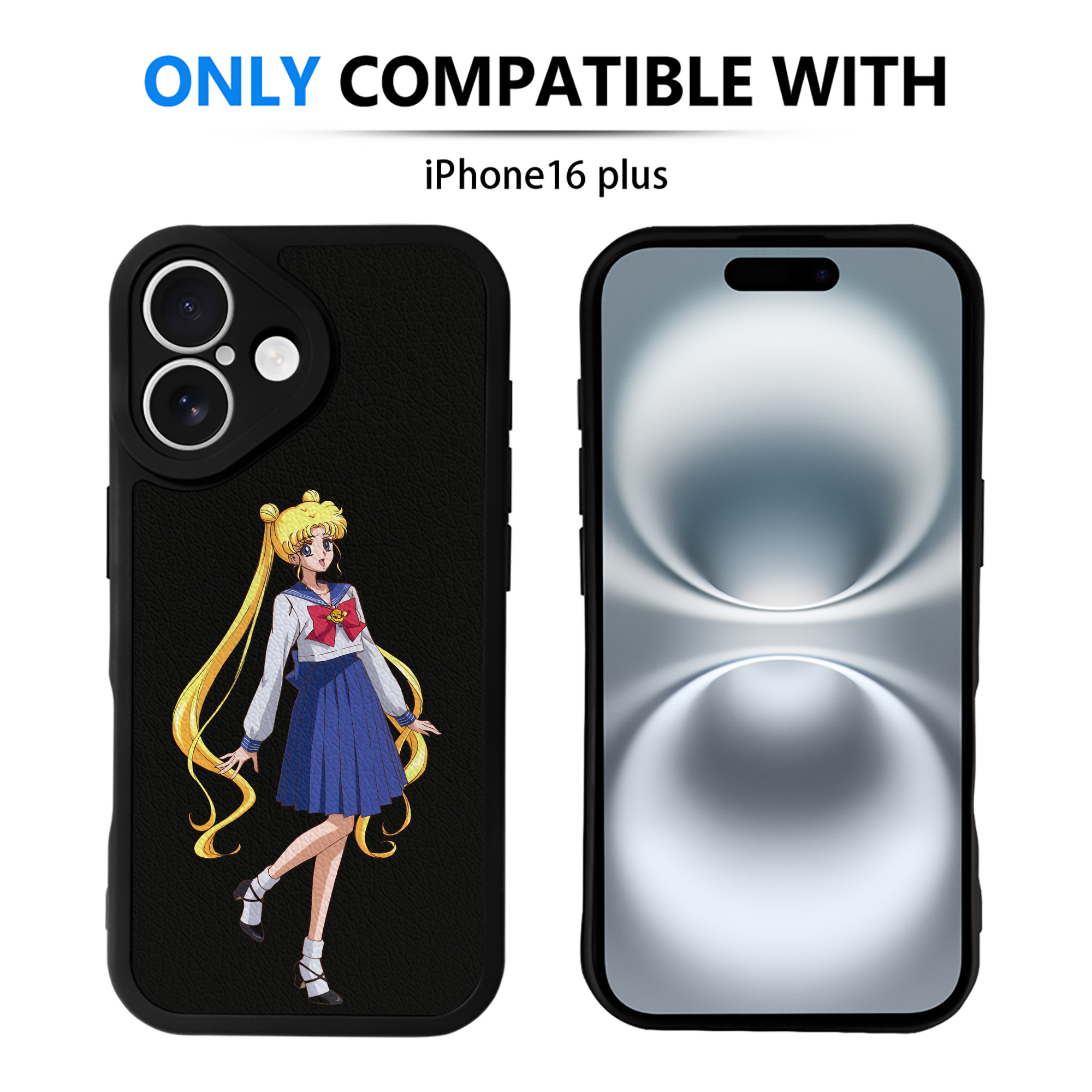 （画像用） 美少女戦士セーラームーン 愛野 美奈子 あいの みなこ Sailor Moon Aino Minako 【iPhone 16シリーズ対応】シリコンスマホケース（レザー調） 材質：シリコン